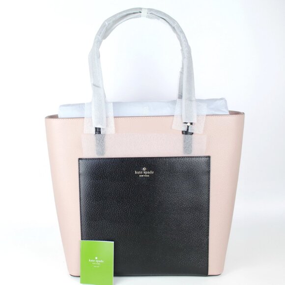 NWT Kate Spade Colorblock Leather Tote | Chic Work & Everyday Bag | Office Glam - Picture 1 of 12